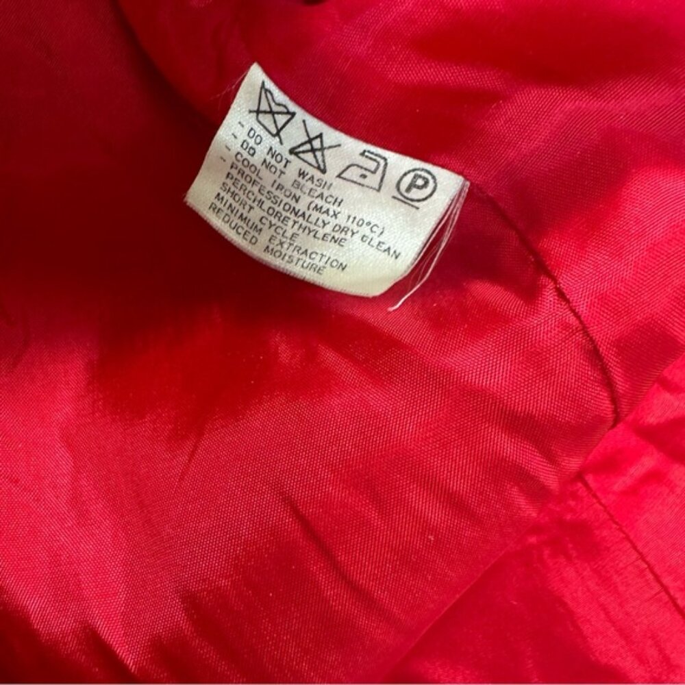 CLAUDE MONTANA Vintage 80s Tailored Blazer Jacket Futuristic Top Rare Red Wool 8 - Picture 11 of 16